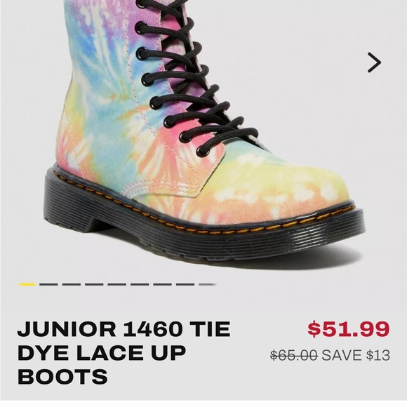 Doc Martens Tie-Dye Junior Boots - Picture 2 of 7